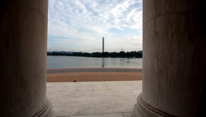The Washington Monument from the Jefferson Memorial
